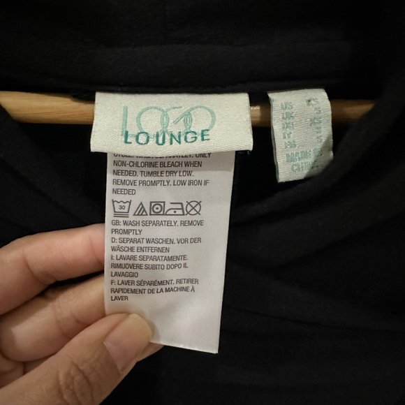 LOGO Lori Goldstein Lounge Black Athleisure Wear Black Womens Size XS Outerwear - Picture 4 of 12